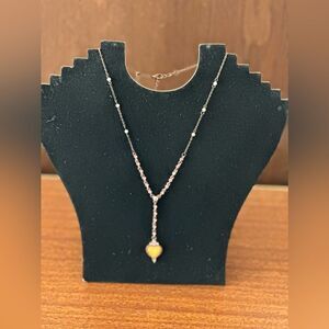 1928 collection heart crystal necklace